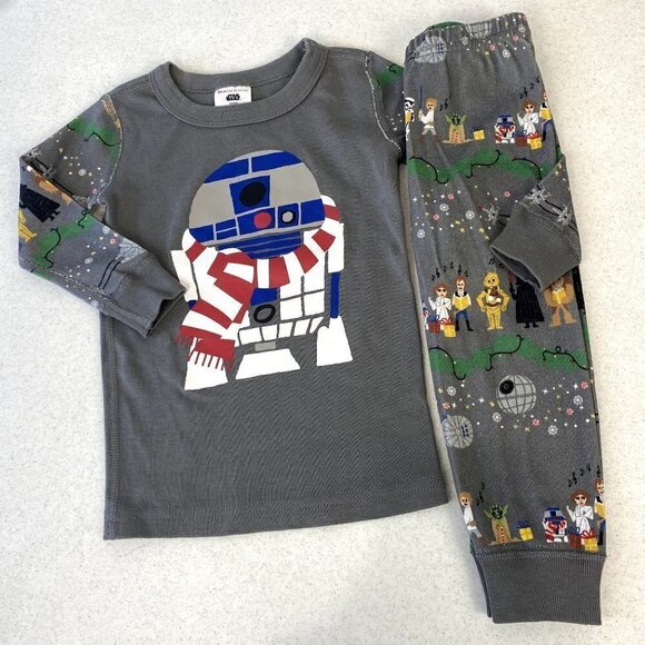 Hanna Andersson Star Wars Christmas Long John Pajamas 18-24M - Picture 1 of 10